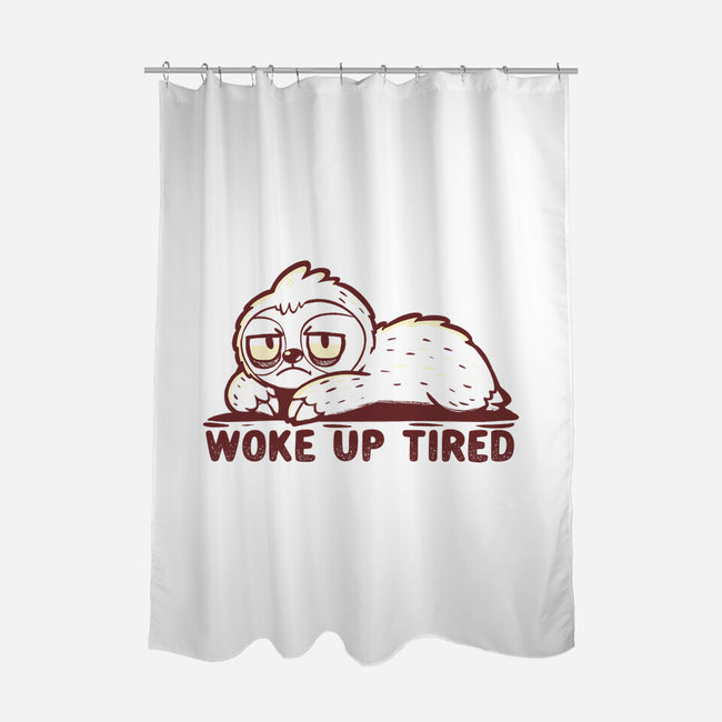 Woke Up Tired Sloth-None-Polyester-Shower Curtain-TechraNova