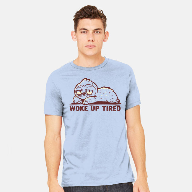 Woke Up Tired Sloth-Mens-Heavyweight-Tee-TechraNova
