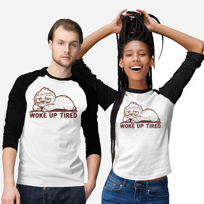Woke Up Tired Sloth-Unisex-Baseball-Tee-TechraNova