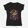 Bad Influence-Womens-V-Neck-Tee-Henrique Torres