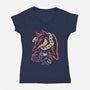 Bad Influence-Womens-V-Neck-Tee-Henrique Torres