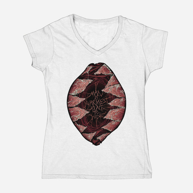 Warmest Place-Womens-V-Neck-Tee-Tronyx79