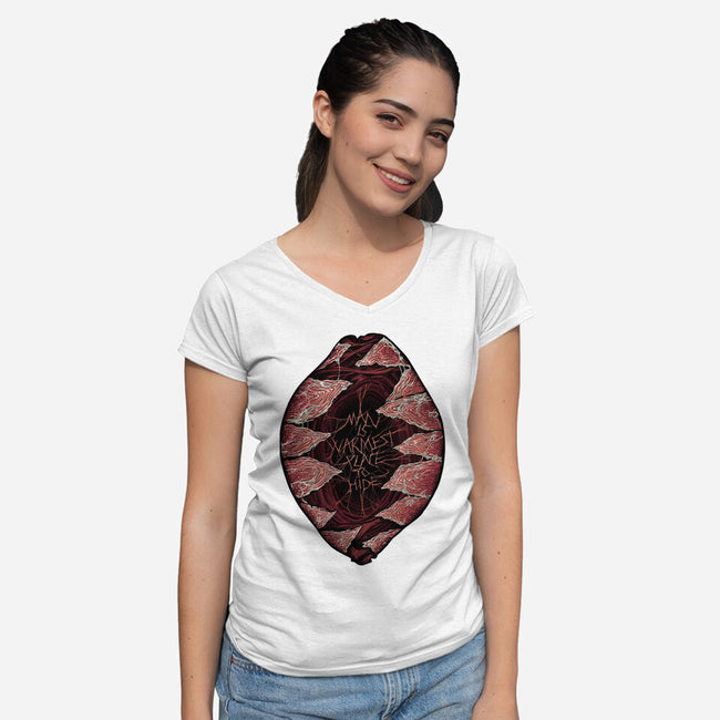 Warmest Place-Womens-V-Neck-Tee-Tronyx79