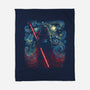 Starry Shadow Lord-None-Fleece-Blanket-zascanauta