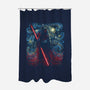 Starry Shadow Lord-None-Polyester-Shower Curtain-zascanauta