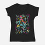 Weapons Galore-Womens-V-Neck-Tee-arace