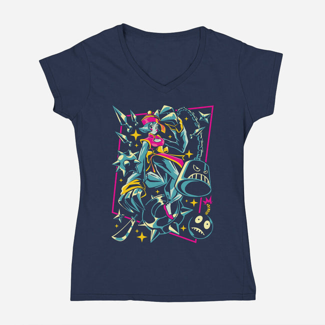 Weapons Galore-Womens-V-Neck-Tee-arace