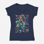 Weapons Galore-Womens-V-Neck-Tee-arace