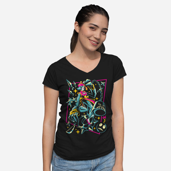 Weapons Galore-Womens-V-Neck-Tee-arace