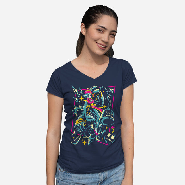 Weapons Galore-Womens-V-Neck-Tee-arace
