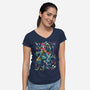 Weapons Galore-Womens-V-Neck-Tee-arace