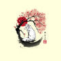 White Kitsune Sumi-e-None-Stretched-Canvas-DrMonekers