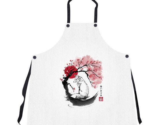 White Kitsune Sumi-e