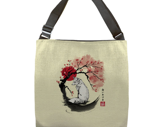 White Kitsune Sumi-e