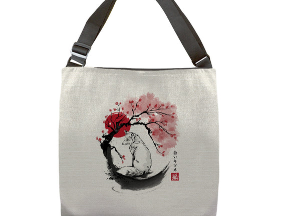White Kitsune Sumi-e