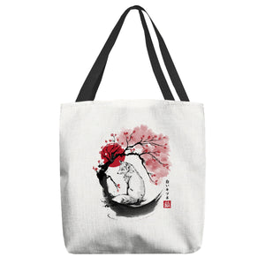 White Kitsune Sumi-e