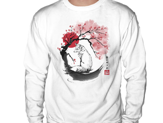 White Kitsune Sumi-e