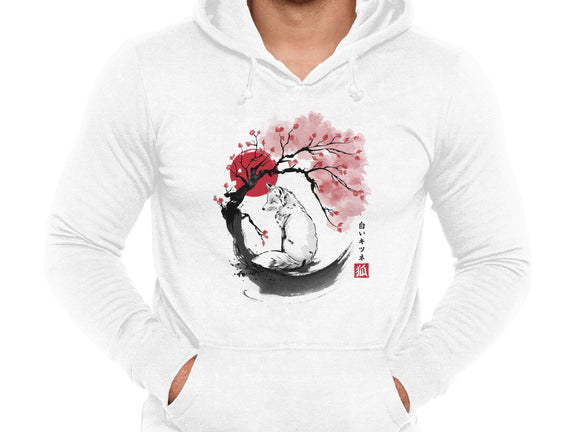 White Kitsune Sumi-e