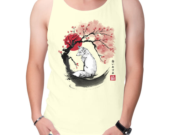 White Kitsune Sumi-e
