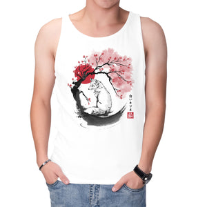 White Kitsune Sumi-e