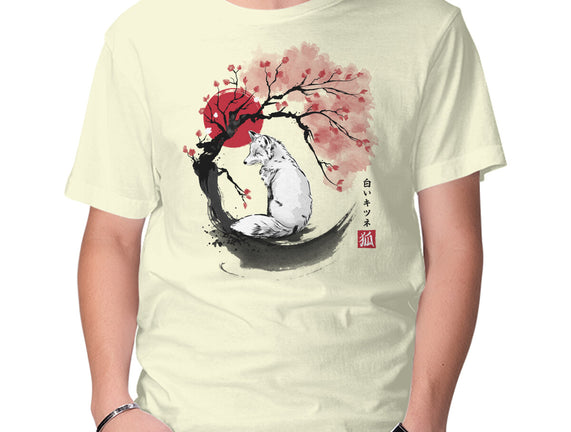 White Kitsune Sumi-e