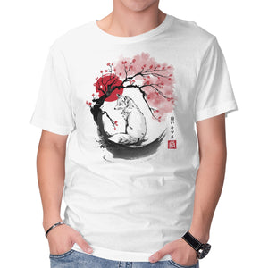 White Kitsune Sumi-e