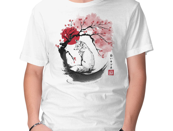 White Kitsune Sumi-e