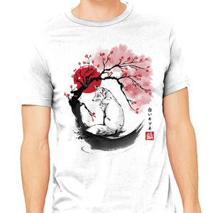 White Kitsune Sumi-e