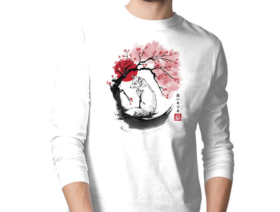 White Kitsune Sumi-e