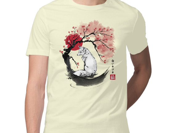 White Kitsune Sumi-e
