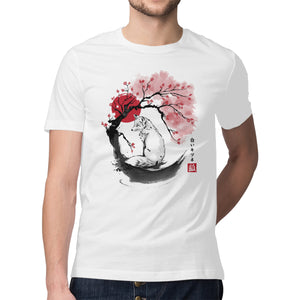White Kitsune Sumi-e