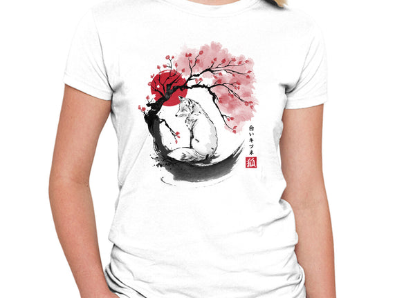 White Kitsune Sumi-e