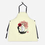 White Kitsune Sumi-e-Unisex-Kitchen-Apron-DrMonekers