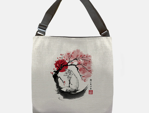 White Kitsune Sumi-e