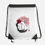White Kitsune Sumi-e-None-Drawstring-Bag-DrMonekers