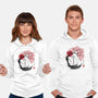 White Kitsune Sumi-e-Unisex-Pullover-Sweatshirt-DrMonekers