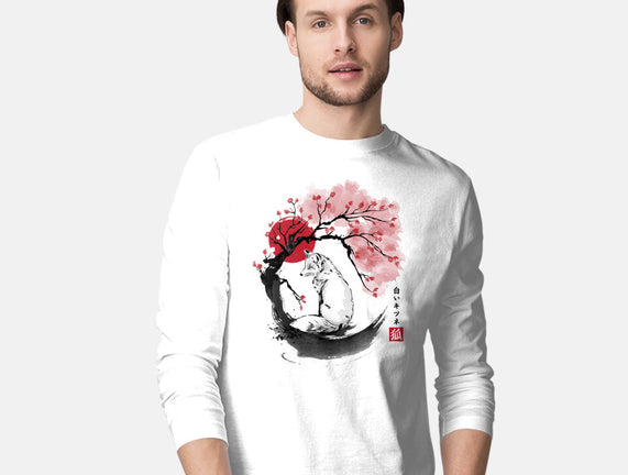 White Kitsune Sumi-e