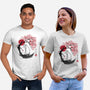 White Kitsune Sumi-e-Unisex-Basic-Tee-DrMonekers