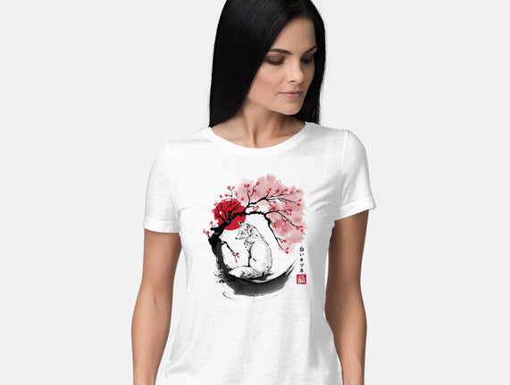 White Kitsune Sumi-e