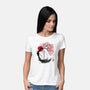 White Kitsune Sumi-e-Womens-Basic-Tee-DrMonekers