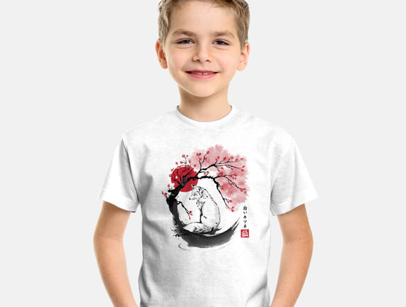 White Kitsune Sumi-e