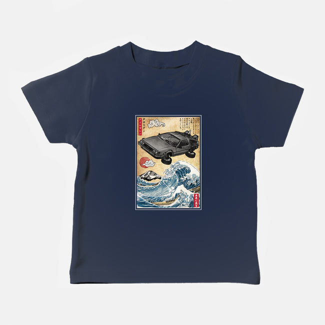 Time Machine Woodblock-Baby-Basic-Tee-DrMonekers