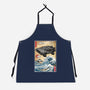 Time Machine Woodblock-Unisex-Kitchen-Apron-DrMonekers