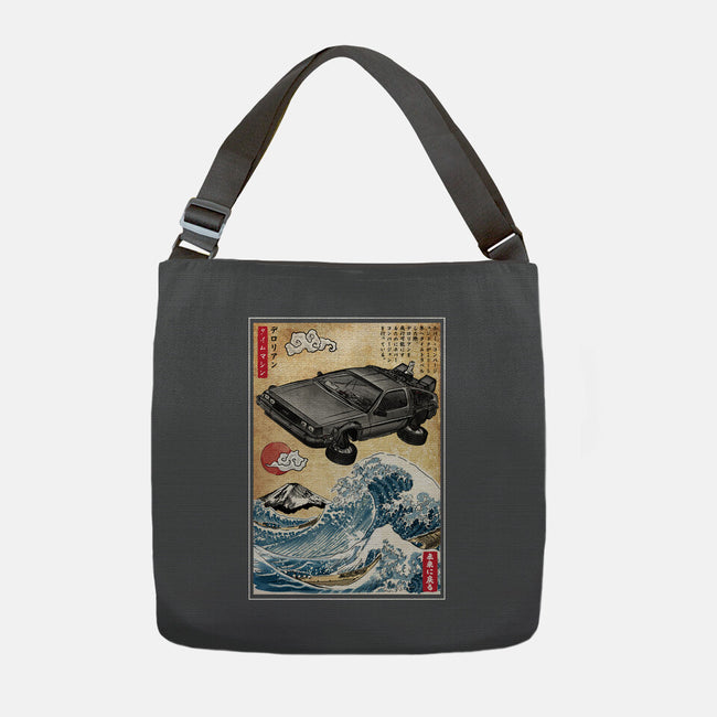 Time Machine Woodblock-None-Adjustable Tote-Bag-DrMonekers