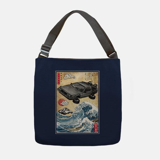 Time Machine Woodblock-None-Adjustable Tote-Bag-DrMonekers
