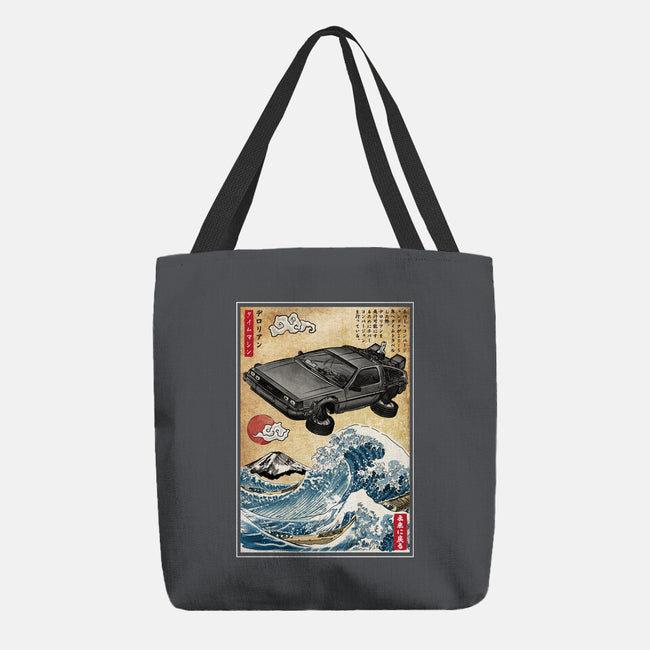 Time Machine Woodblock-None-Basic Tote-Bag-DrMonekers