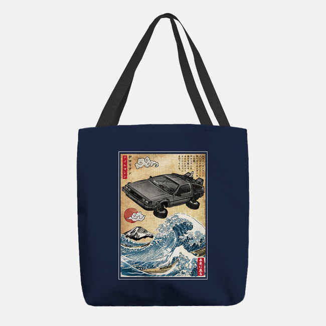 Time Machine Woodblock-None-Basic Tote-Bag-DrMonekers