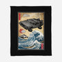Time Machine Woodblock-None-Fleece-Blanket-DrMonekers