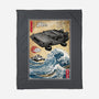 Time Machine Woodblock-None-Fleece-Blanket-DrMonekers