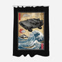 Time Machine Woodblock-None-Polyester-Shower Curtain-DrMonekers
